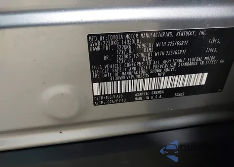 2023 Toyota Rav4 Hybrid Xle z USA, uszkodzony, nr VIN 4T3RWRFV4PU082835